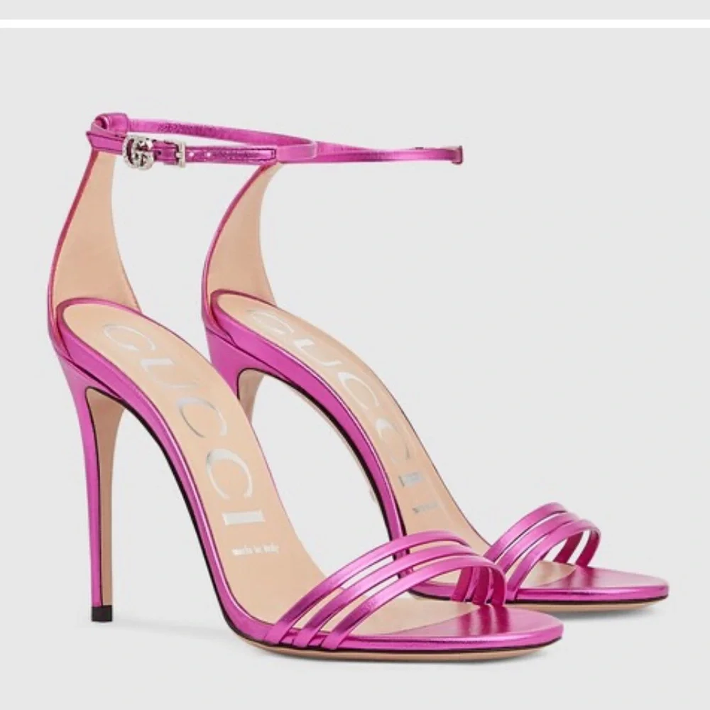 Authentic Gucci Ankle strap heel sandals size 38.5 - Picture 12 of 13